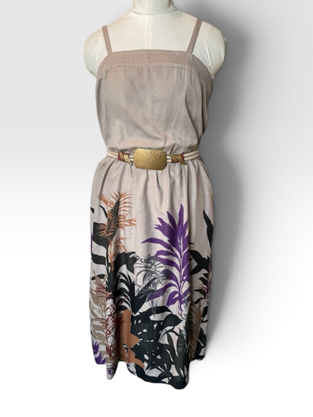Vintage 80s Jungle Print Sundress